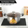 Aoibox Black Placemats Set of 4 - Easy Clean Washable Vinyl Table Mats for Dining - Heat Proof Wipeable - 3 of 4