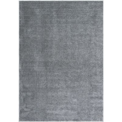 Gray Hand-Knotted Non-Slip Round Synthetic Area Rug