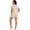 ATHLECHIC Women's Summer Outfits Short Sleeve Tops and Short Pants Sweatsuit Set 2 Pcs - 4 of 4