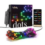 Twinkly Dots App-Controlled Flexible LED Light String 200 RGB (16 Million Colors) 33 feet Black Wire USB-Powered Indoor Smart Home Lighting Decoration