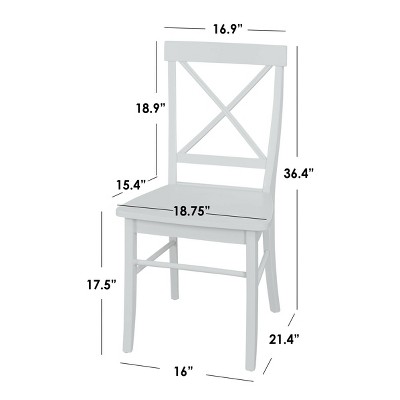 Gray Rubberwood High Cross Back Upholstered Side Chair Set