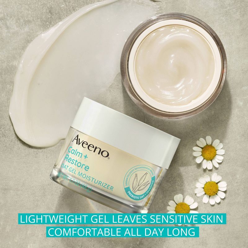 Aveeno Calm + Restore Facial Moisturizer for Sensitive Skin - Fragrance Free - 1.7 oz, 5 of 14