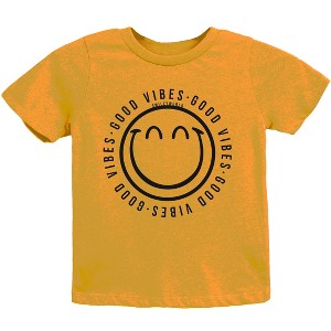 The Juniper Shop SmileyWorld Good Vibes Outline Youth Short Sleeve Tee - 1 of 3