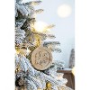 Gulches Set of 12 Wooden Hanging Circle Ornaments with Embossed Snowflake Design - Charming Decorative Accents for Holiday and Winter Decor - 3 of 4
