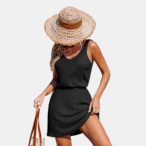 Women's Breezy Beachwear Elastic Waist Knit Cover Up Dress - Cupshe - 1 of 4