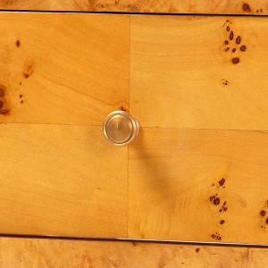 bali & pari Ghina Wood 1 Drawer Nightstand Light Mappa Burl - 1 of 4