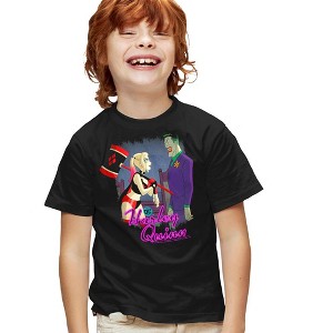 Boys' Short Sleeve Harley Quinn Animated Series Harley And Mr. J T-Shirt - 1 of 4