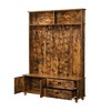 Modern Style Hall Tree with Storage Cabinet and 2 Large Drawers, Widen Mudroom Bench with 5 Coat Hanging Hooks for Entrance,Hallway - 2 of 4