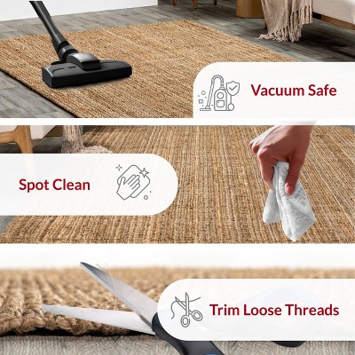 Kiwa Natural Jute 6' x 9' Handwoven Farmhouse Area Rug