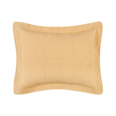 C&F Home 20" x 26" Cornsilk Matelasse Cotton Standard Sham - Machine Washable
