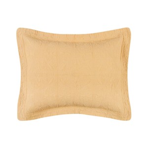 C&F Home 20" x 26" Cornsilk Matelasse Cotton Standard Sham - Machine Washable - 1 of 2