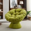 Oversized Swivel Accent Chair,360° Swivel Barrel Chair, Multicoloured Papasan Chair for Living Room-Cuddlewood - 3 of 4