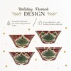 Spode Christmas Tree Tartan Ice Cream Bowl, Set of 4, Dessert Bowls for Fruit, Ice Cream, Condiments and Holiday Treats, Fine Earthenware - image 3 of 4