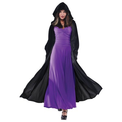  Adult Gothic Hooded Cape Halloween Costume Black 