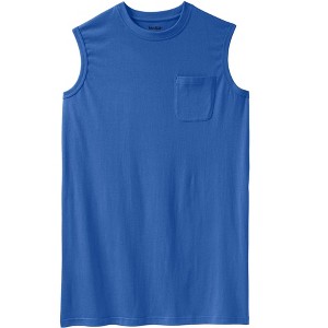 KingSize Men's Big & Tall Shrink-Less Longer-Length Lightweight Muscle Pocket Tee - 1 of 4