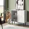 Burkart 2 - Door Fluted Accent Cabinet with Adjustable Shelves - 2 of 4