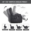 Black PU Single Motor Power Lift Recliner Chair with Massage and Heat for Elderly, Max Reclining Angle 155° - 3 of 4