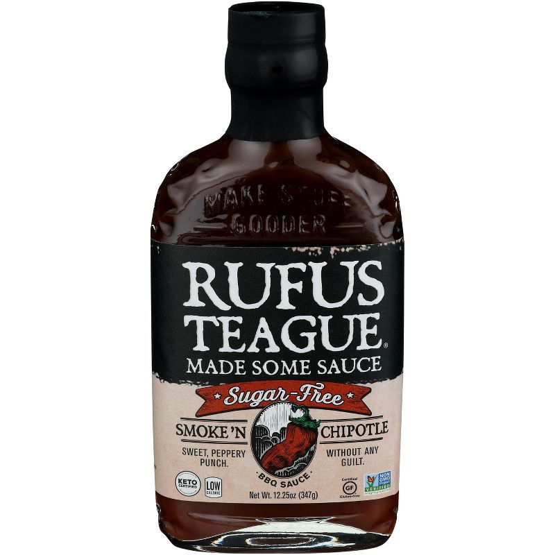 Rufus Teague Smoke n' Chipotle BBQ Sauce - Case of 6 - 12.25 oz, 1 of 2