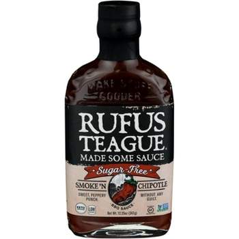 Rufus Teague Smoke n' Chipotle BBQ Sauce - Case of 6 - 12.25 oz