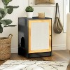 LunaLulinlk E-Black Indoor cat house with lid, hidden litter box fence, cat furniture cabinet with lid - 2 of 4