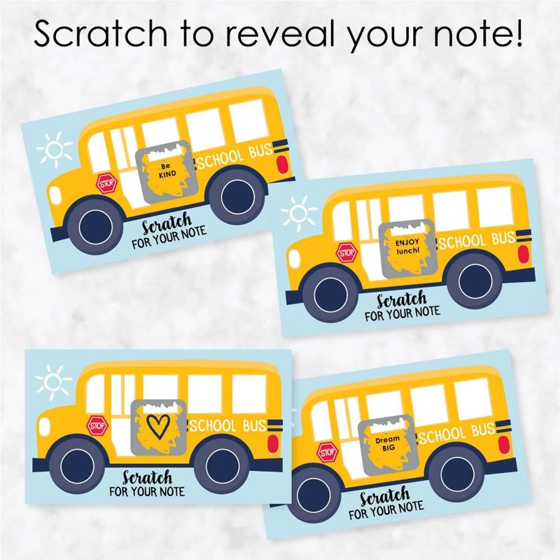 Big Dot of Happiness Back to School - First Day of School Kids Lunch Box Notes - Scratch Off Cards - 22 Count, 3 of 7