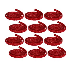 Melrose Red Glitter Rope Ribbon (Set of 12 Rolls) - 1 of 4