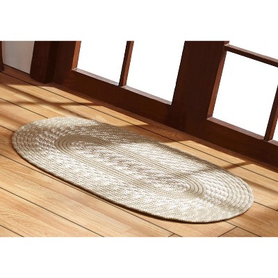 Newport Braid Collection 100% Polypropylene Stripe Pattern Reversible Indoor Utility Rug - Better Trends