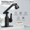 Ridstar Stainless Steel 1080° Swivel Bathroom Faucet for Single-Hole/Three-Hole Installation-Black - 2 of 4