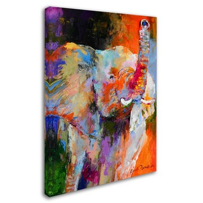 Trademark Fine Art - Richard Wallich Art Elephant Matted Framed Art
