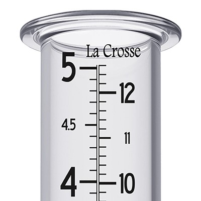 Clear Glass 5-Inch Replacement Rain Gauge Tube