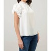 Women's Brenna Mock Neck Ruffle Blouse - SUGARLIPS - image 3 of 4