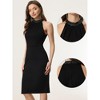 Allegra K Women's Glitter Halter Neck Party Midi Sleeveless Dresses - 2 of 4