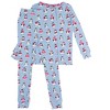 RuffleButts SoftSnooze Big Girls Ruffle Long Sleeve Pajama Set - 2 of 4