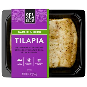 Sea Cuisine Garlic & Herb Tilapia - Frozen - 9oz - 1 of 4