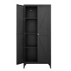 Maliang 27.56 x 13.78 x 64.96" 2 Doors Metal Storage Cabinet, Kitchen Pantry Cabinet With Adjustable Shelves - 3 of 4