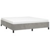 vidaXL Bed Frame Light Gray 76 in.x79.9 in. King Velvet - 3 of 4
