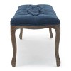 Traditional Tufted Ottoman Bench Features Plush Cushioning for Extra Seating in Entryway or Living Room -3irtyhousy - 2 of 4