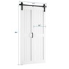 SMARTSTANDARD Bifold Barn Door 84 in. Height MDF White Bi-fold Sliding Closet Doors with Hardware Kit Included, Save Space, Water Proof, H-Shape - 4 of 4