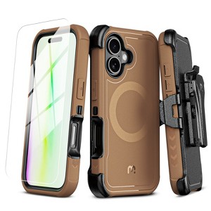 MyBat Pro Maverick Series MagSafe Case w/ Holster and Tempered Glass for Apple iPhone 17 - 1 of 4