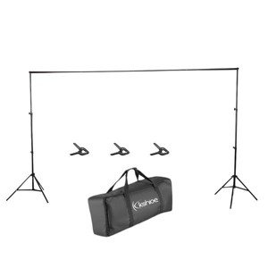 BestParts 2.3M Backdrop Stand Set with 3 Clamps Adjustable Photo Background Support System Black - 1 of 1