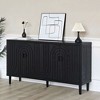 NicBex Sideboard Cabinet with Storage Modern Minimalist Freestanding Buffet Cabinet with 4 Doors for Kitchen,Living Room,Black - 4 of 4