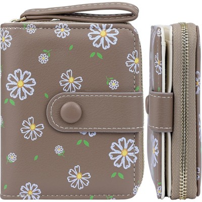 FATMOON Women’s Wallet - Kawaii Floral Wallet for Women - Stylish Compact & Lightweight PU Leather Card Holder for Travel, Daily Use