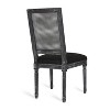 PAGED Dining Chairs Set of 2 Wood Dining Room Chairs with Rectangular Cane Backrest and Fluted Legs for Dining Room, Kitchen - 4 of 4