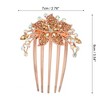Unique Bargains Women's Rhinestone Inlaid Flower Hair Side Comb 3.54"x2.76" 1 Pc - 4 of 4