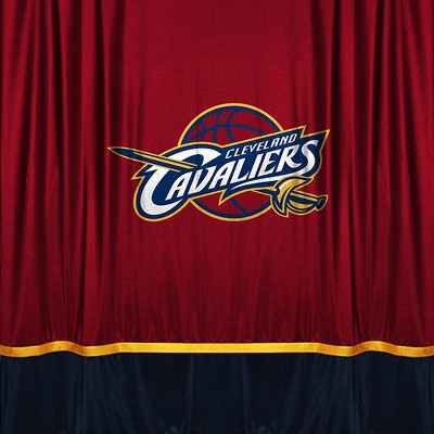 NBA Shower Curtain Basketball Team Logo Bathroom Accessory - Cleveland Cavaliers..