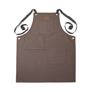 Outset Canvas Cooking Apron Brown - 1 of 4