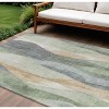 Artichoke Green And Gray Abstract Washable Indoor Outdoor Area Rug - 2 of 4