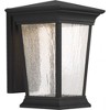Progress Lighting Arrive 1-Light Black LED Outdoor Wall Lantern with Textured Glass Shade - 4 of 4