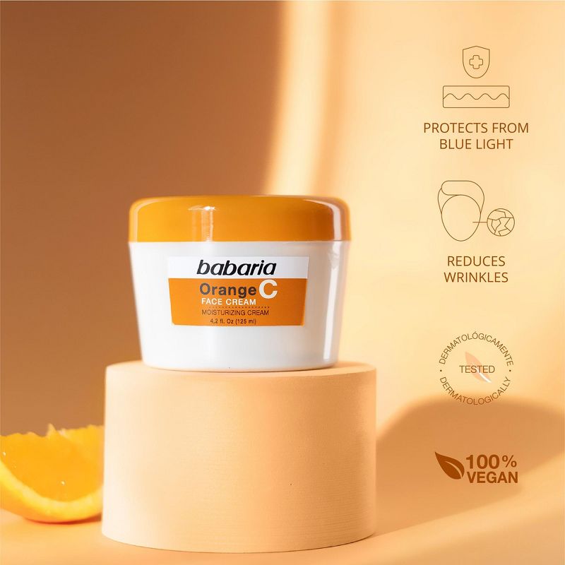 Babaria Vitamin C Face Cream - Brightens Your Complexion - Fades Away Sun Spots and Discoloration - Protects Against Airborne Pollutants - 4.2 oz, 2 of 8