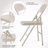 Folding Chairs Set of 4 - Metal Chairs, Hold Up to 350 Pounds, Foldable for Outside & Indoor Use - 4 of 4